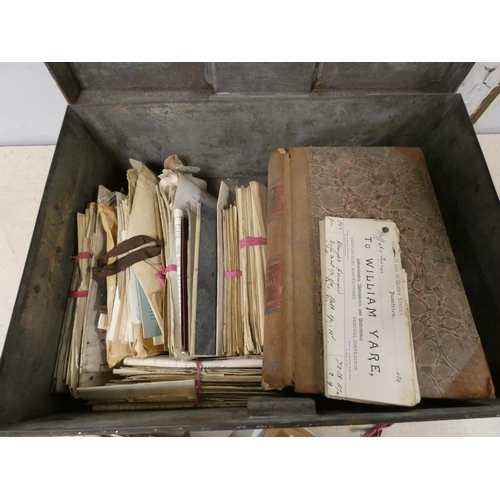 196 - Documents & Ephemera - Scotland - Dumfries & Galloway.  Large Victorian tin deed box contain... 