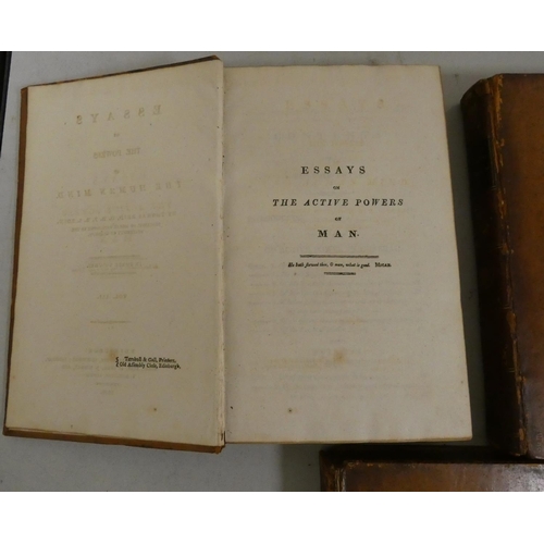 227 - REID THOMAS.  Essays on the Powers of the Human Mind. 3 vols. Eng. port. frontis. Calf, some we... 