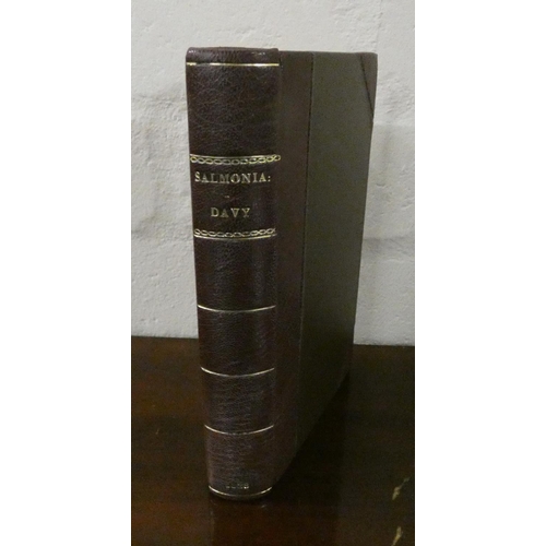 52 - (DAVY SIR HUMPHREY).  Salmonia Or Days Of Fly Fishing. 1st ed. Rebound half brown morocco.... 