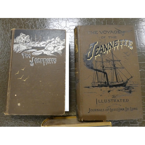 77 - DE LONG GEORGE W.  The Voyage of the Jeannette. Port. frontis, plates & illus. Map in pocket. Wo... 