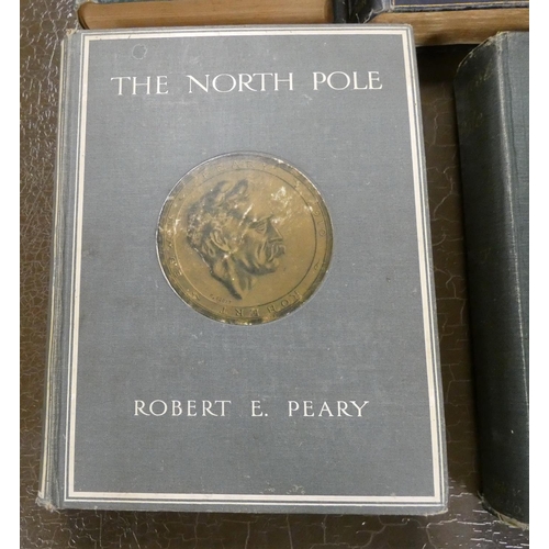 84 - PEARY ROBERT E.  The North Pole. Quarto. Photographic illus. Orig. grey pict. cloth, some ... 