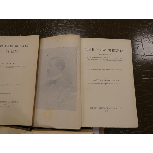 86 - DE WINDT HARRY.  From Pekin to Calais by Land, 1892; The New Siberia, 1896 & From Pari... 