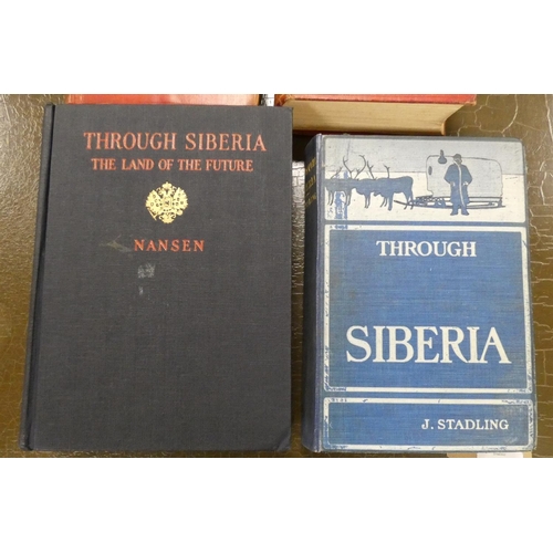 87 - STADLING J.  Through Siberia. Illus. & maps. Orig. blue pict. cloth, some wear, much i... 