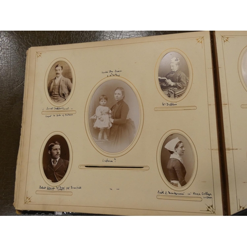 93 - Victorian Portrait Photographs.  Album of approx. 110 cabinet card & carte de visite photographs... 