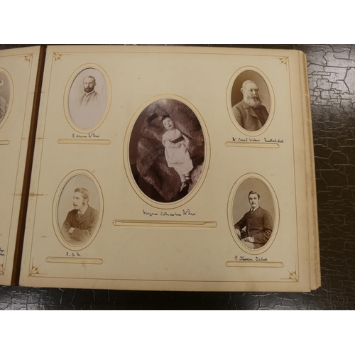 93 - Victorian Portrait Photographs.  Album of approx. 110 cabinet card & carte de visite photographs... 