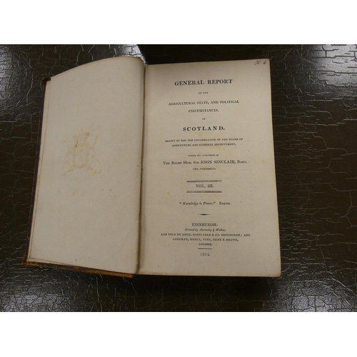 94 - SINCLAIR SIR JOHN (Ed).  General Report of the Agricultural State & Political Circumst... 