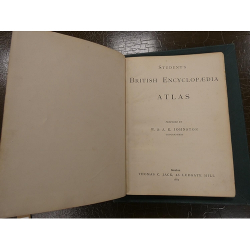 96 - JOHNSTON W. & A. K.  Students British Encyclopedia Atlas. 36 double page maps & plans. Small... 