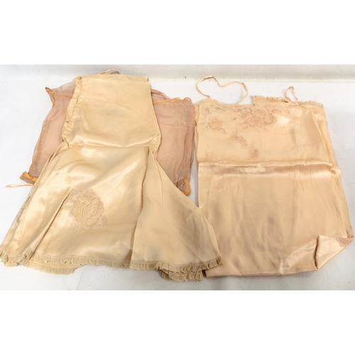 433 - Collection of early to mid 20th century ladies undergarments including slips, camisoles and french k... 