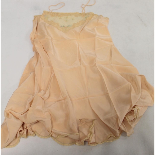 433 - Collection of early to mid 20th century ladies undergarments including slips, camisoles and french k... 