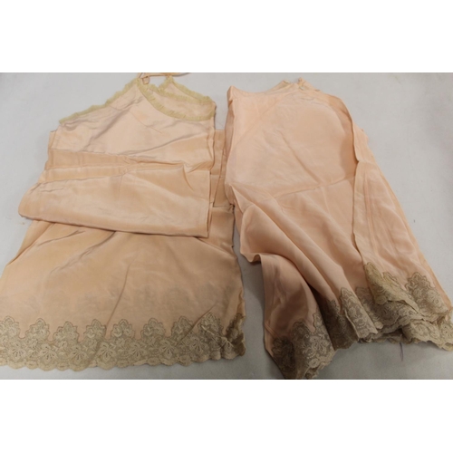 433 - Collection of early to mid 20th century ladies undergarments including slips, camisoles and french k... 