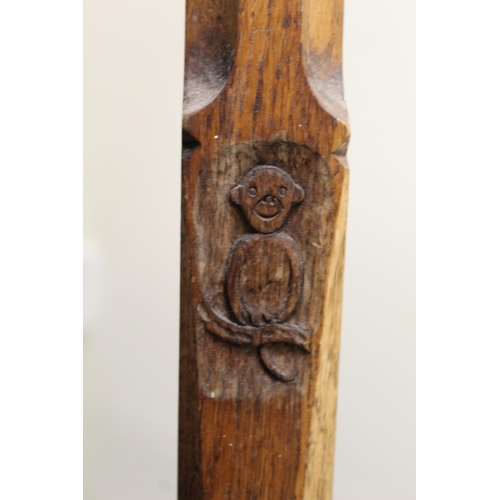 505 - Michael Gibbon, 20th century carved wooden bishop's crook, 195cm long, signed with carved figure of ... 