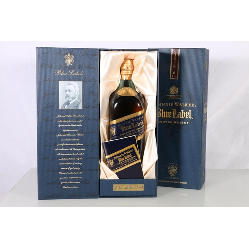 162 - JOHNNIE WALKER blue label blended Scotch whisky, bottle number LB004350JW, 70cl 40% abv, boxed.