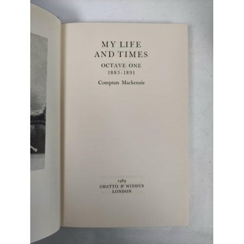 2 - MACKENZIE COMPTON.  My Life & Times. 10 octaves (vols.). Orig. cloth in d.w's. 1963-1971.... 