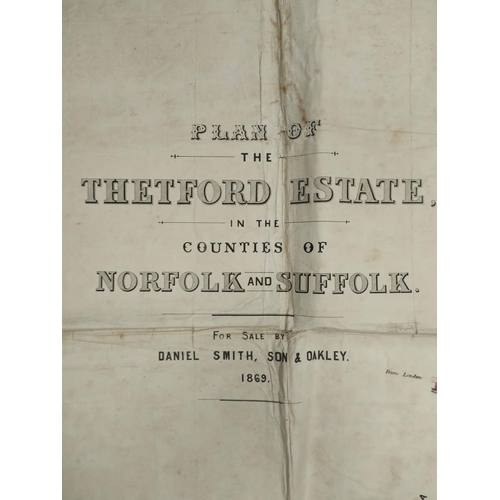 20 - Thetford, Norfolk.  Plan of the Thetford Estate in the Counties of Norfolk & Suffolk, ... 