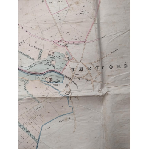 20 - Thetford, Norfolk.  Plan of the Thetford Estate in the Counties of Norfolk & Suffolk, ... 