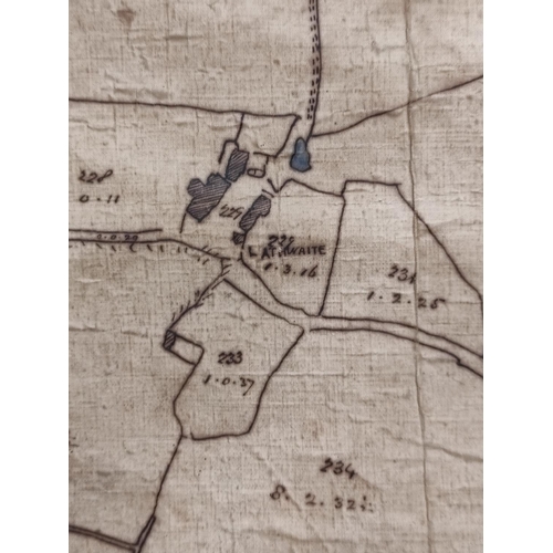 21 - Lathwaite, Cockerham, Lancaster.  Large hand col. plan with table entitled 