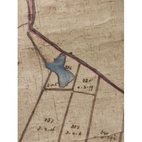 21 - Lathwaite, Cockerham, Lancaster.  Large hand col. plan with table entitled 