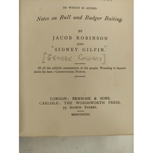 25 - ROBINSON JACOB & GILPIN SYDNEY.  North Country Sports & Pastimes, Wrestling & ... 