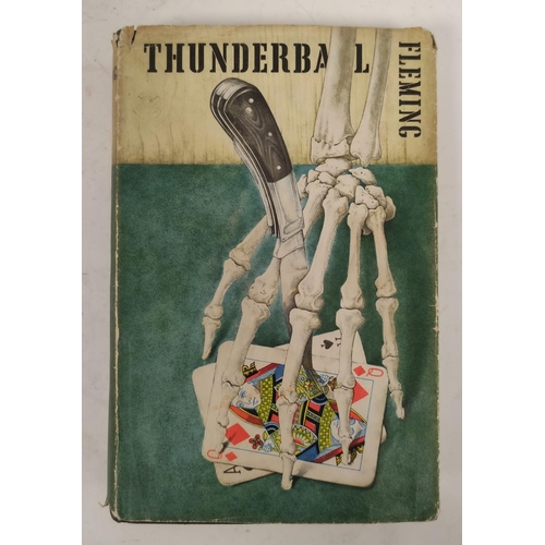 32 - FLEMING IAN.  Thunderball. Orig. dark cloth with skeletal hand impression in d.w. with chips & t... 