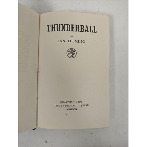 32 - FLEMING IAN.  Thunderball. Orig. dark cloth with skeletal hand impression in d.w. with chips & t... 