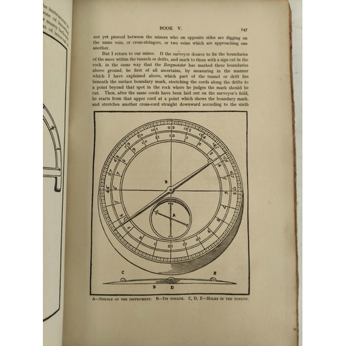 36 - HOOVER H. C. & L. H. (Trans).  Agricola, De Re Metallica. Many illus. after wood engs. Folio. Ve... 