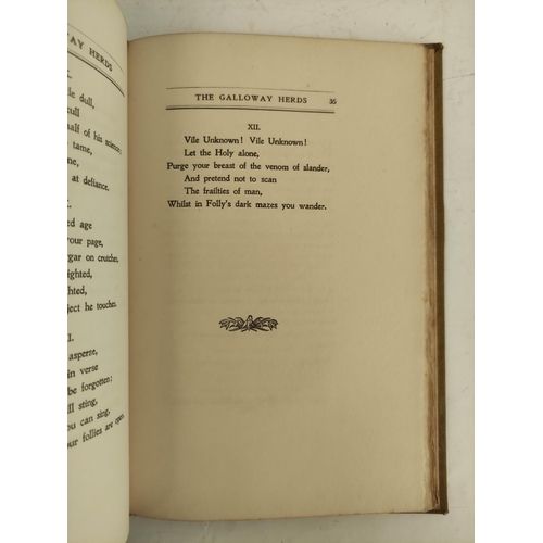 7 - (STURGEON SAMUEL).  The Galloway Herds, A Lampoon. Ltd. ed. 4/35. Fldg. facsimile broadsheet. Orig. ... 