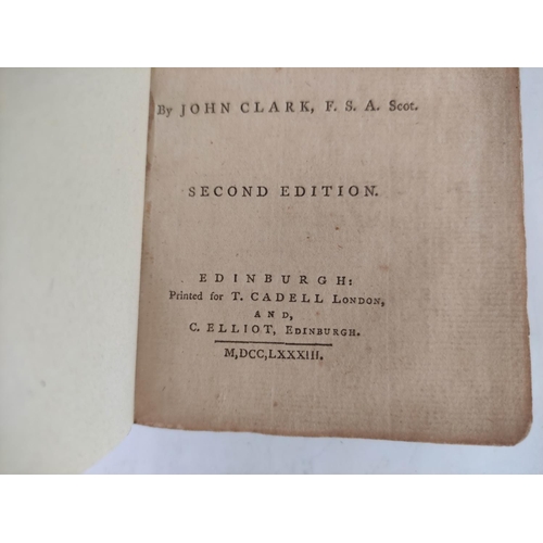 9 - CLARK JOHN.  The Works of the Caledonian Bards, translated from the Galic. 12mo. Rebound cloth backe... 