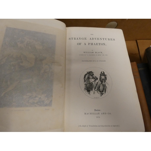 344 - BLACK WILLIAM.  The Strange Adventures of a Phaeton. Illus. Orig. blue cloth gilt. 1874; a... 