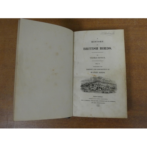 245 - BEWICK THOMAS.  A History of British Birds. 2 vols. Wood eng. vignettes. Rubbed half green... 