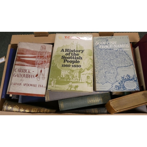 315 - Scotland.  A large carton of various vols.