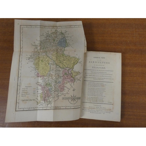 348 - PITT W.  General View of the Agriculture of the County of Stafford. Fldg. hand col. eng. m... 