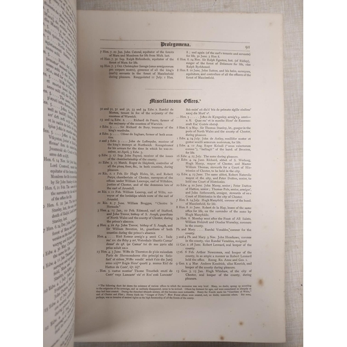 253 - ORMEROD GEORGE. The History of the County Palatine & City of Chester. 3 vols. Frontis, plates &a... 