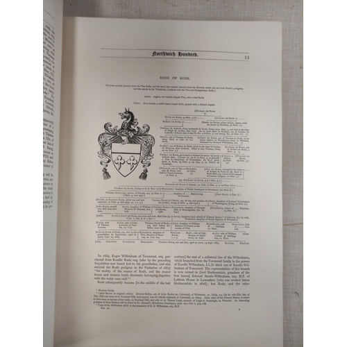 253 - ORMEROD GEORGE. The History of the County Palatine & City of Chester. 3 vols. Frontis, plates &a... 