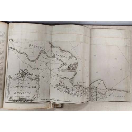 254 - CLARKE JAMES.  A Survey of the Lakes of Cumberland, Westmorland & Lancashire. 12 fldg.... 