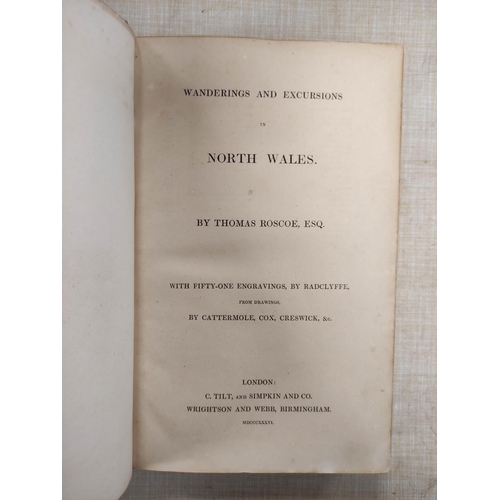 258 - ROSCOE THOMAS.  Wanderings & Excursions in North Wales. Eng. frontis, title & plat... 