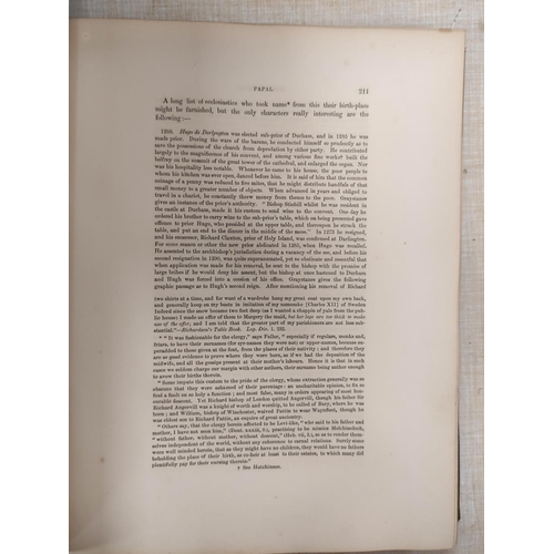 259 - LONGSTAFFE W. H. D.  The History & Antiquities of the Parish of Darlington. Eng. front... 