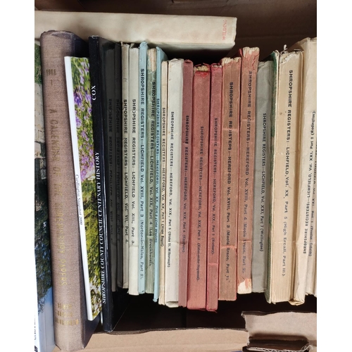 264 - SHROPSHIRE PARISH REGISTER SOCIETY.  A bundle of publications together with others, Shropshire inter... 