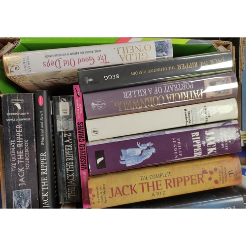 270 - Jack the Ripper.  A carton of various books & paperbacks re. Jack the Ripper.... 