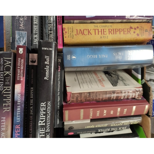 270 - Jack the Ripper.  A carton of various books & paperbacks re. Jack the Ripper.... 