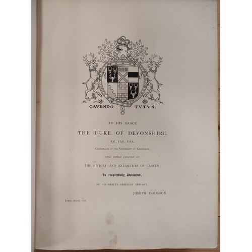 279 - WHITAKER THOMAS D.  The History & Antiquities of the Deanery of Craven. Ed. by A. W. M... 