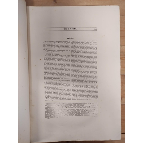 285 - ORMEROD GEORGE.  The History of the County Palatine & City of Chester. Ed. by Thomas H... 