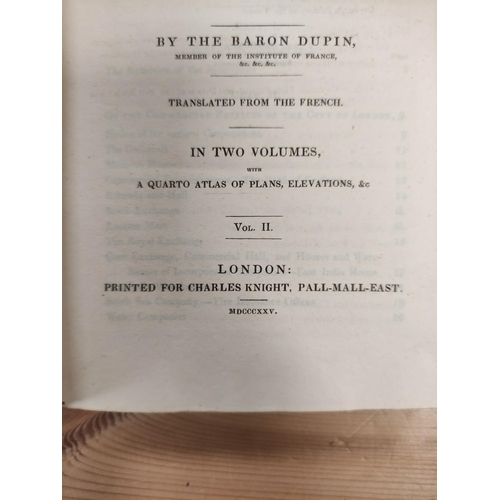 291 - DUPIN BARON.  The Commercial Power of Great Britain. 2 vols. Half calf, one lacking backst... 