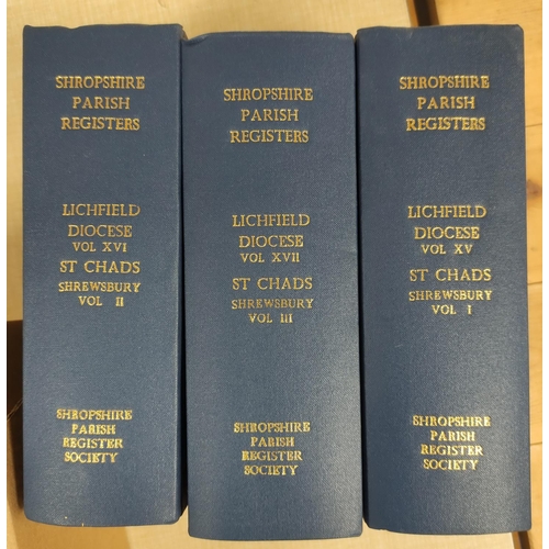 292 - SHROPSHIRE PARISH REGISTER SOCIETY.  A large carton of their publications. Various bdgs.... 