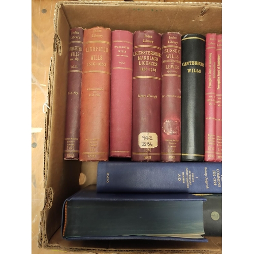 304 - BRITISH RECORD SOCIETY.  Wills & other publications. 9 various vols.; & 6 others.&... 