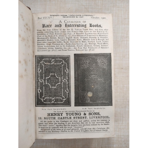 307 - YOUNG HENRY & SONS of 12 South Castle Street, Liverpool. Bound vol. of this bookseller's ca... 