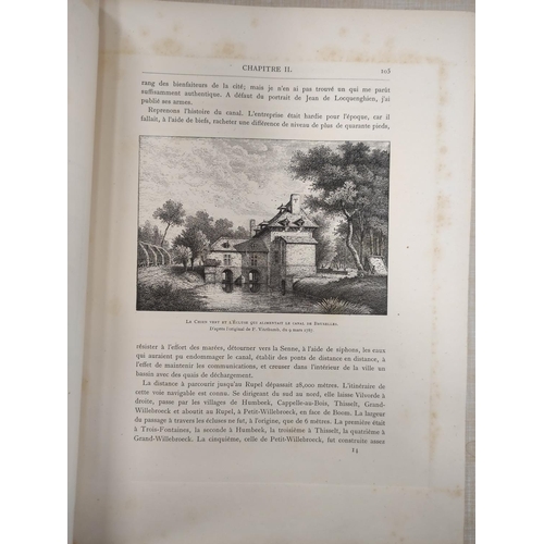 308 - HYMANS LOUIS.  Bruxelles a Travers les Ages. 2 vols. Col. & other plates, plans & ... 