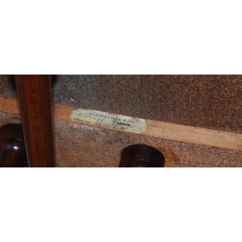 302 - 19th century rosewood and parcel gilt coffee table, the rectangular top with canted corners on three... 