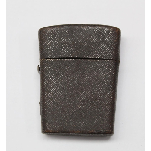 287 - Small leather bound glass hip flask with silver collapsible beaker cap, 11cm high; a steel double ci... 