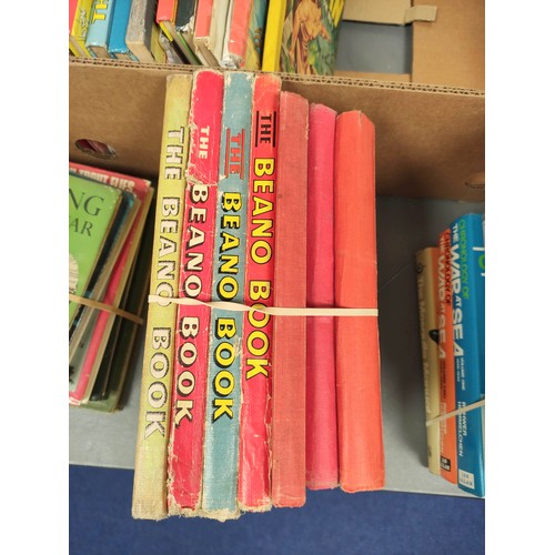 56 - Children's Annuals.  The Beano Book for 1951 to 1954 & 3 Ruperts, 1940's, etc.  (7).... 