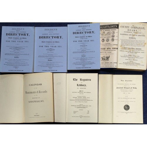 322 - Parish Records, Registers & Directories.  A carton of various vols.